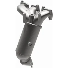 Front OEM Grade Federal / EPA Compliant Direct-Fit Manifold Catalytic Converter image 2