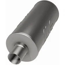 Street 6in. Round Straight-Through Performance Exhaust Muffler image 3
