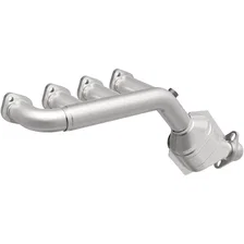 Left 1993-1995 Lincoln Mark VIII 4.6L California Grade CARB Compliant Direct-Fit Manifold Catalytic Converter image 1