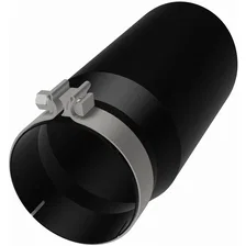 6in. Round Black Coated Exhaust Tip image 3