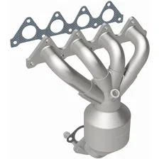Front 2001-2005 Hyundai Accent 1.6L California Grade CARB Compliant Direct-Fit Manifold Catalytic Converter image 2