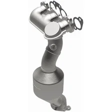 Front HM Grade Federal / EPA Compliant Direct-Fit Manifold Catalytic Converter image 2