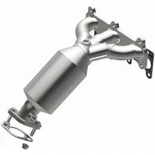 Rear 2005-2010 Kia Sportage 2.7L | 2005-2009 Hyundai Tucson 2.7L OEM Grade Federal / EPA Compliant Direct-Fit Manifold Catalytic Converter image 2
