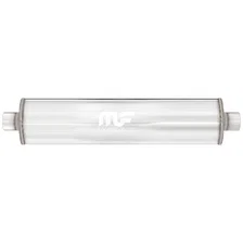 6in. Round Straight-Through Performance Exhaust Muffler image 1