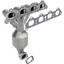 Front 2001-2002 Hyundai Elantra 2.0L | 2003-2006 Hyundai Tiburon 2.0L California Grade CARB Compliant Direct-Fit Manifold Catalytic Converter image 1