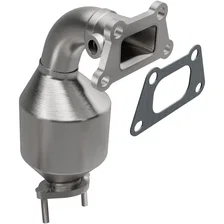 Front 2010-2011 Chevrolet Equinox 3.0L | 2010-2011 GMC Terrain 3.0L California Grade CARB Compliant Direct-Fit Manifold Catalytic Converter image 1
