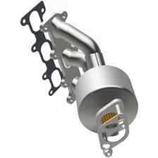 Rear 2005-2010 Kia Sportage 2.7L | 2005-2009 Hyundai Tucson 2.7L OEM Grade Federal / EPA Compliant Direct-Fit Manifold Catalytic Converter image 4