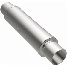 4in. Round Straight-Through Performance Exhaust Muffler image 2