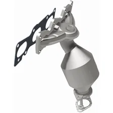 Front 2007-2009 Hyundai Santa Fe 3.3L California Grade CARB Compliant Direct-Fit Manifold Catalytic Converter image 3