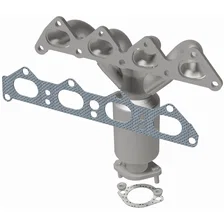 Front 2005-2006 Kia Sportage 2.0L California Grade CARB Compliant Direct-Fit Manifold Catalytic Converter image 3