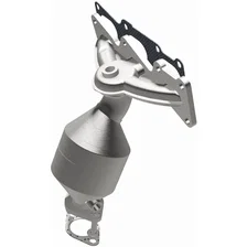 Front 2007-2009 Hyundai Santa Fe 3.3L California Grade CARB Compliant Direct-Fit Manifold Catalytic Converter image 2