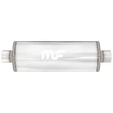 6in. Round Straight-Through Performance Exhaust Muffler image 1