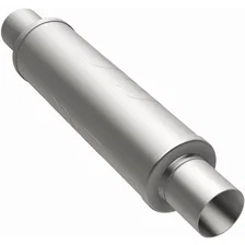 4in. Round Straight-Through Performance Exhaust Muffler image 2
