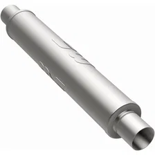 4in. Round Straight-Through Performance Exhaust Muffler image 2