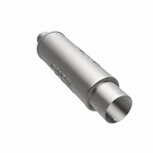 Street 5in. Round Straight-Through Performance Exhaust Muffler image 2