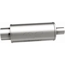 Street 6in. Round Straight-Through Performance Exhaust Muffler image 4