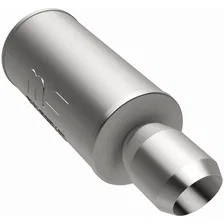 Street 7in. Round Straight-Through Performance Exhaust Muffler image 2