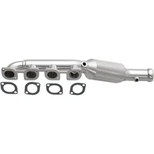 Right 2007-2010 BMW X5 4.8L California Grade CARB Compliant Direct-Fit Manifold Catalytic Converter image 1