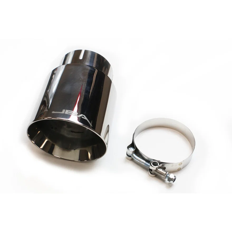 Performance Exhaust 12-08276 3" x 4" x 7 5/8" Double Wall Polished S/S Chrome Tip - Clamp on
