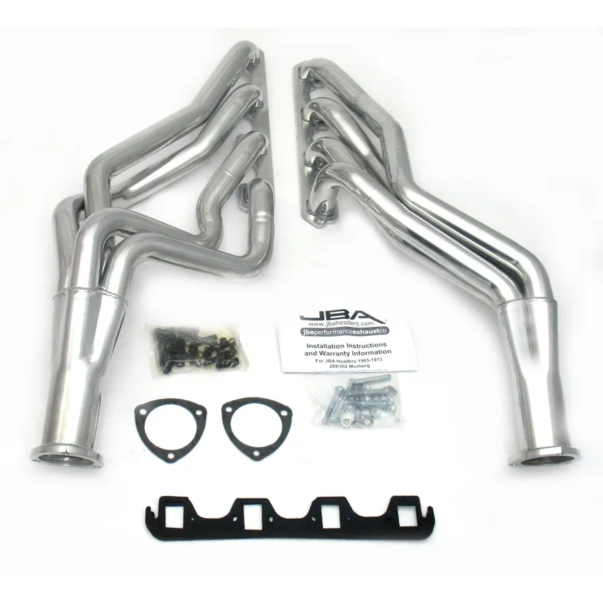 Long Tube 260-302 Silver Ctd for 1965-1973 Mustang