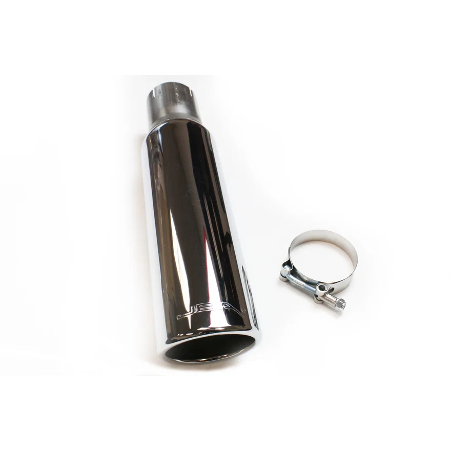 Performance Exhaust 12-08215 2.5" x 3.5" x 15" Polished S/S Chrome Tip - Clamp on