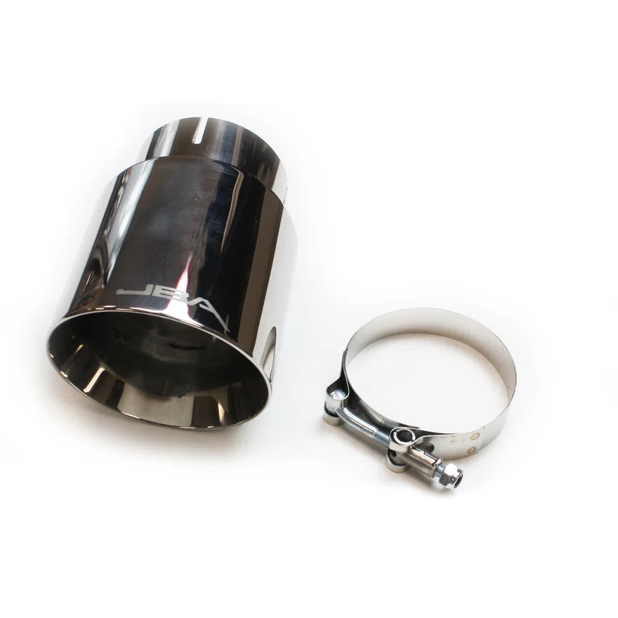 Performance Exhaust 12-08258 3" x 4" x 5 3/4" Double Wall Polished S/S Chrome Tip - Clamp on