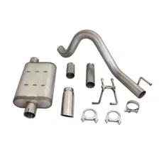Cat Back Exhaust 1987-1996 JEEP YJ Wrangler 2.5/4.0/4.2L 304SS Single rear image 1