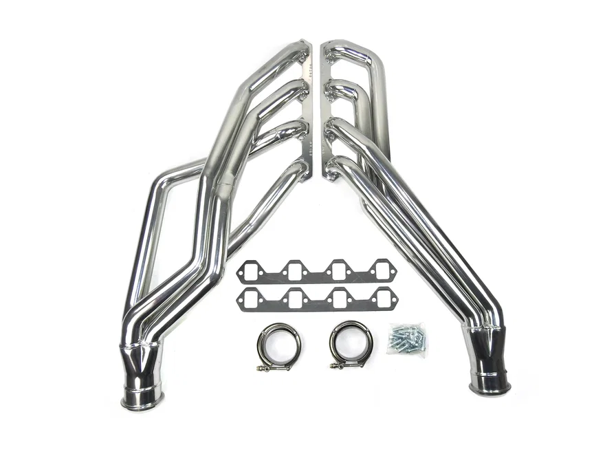 Long Tube 351W Silver Ctd for 1965-1973 Mustang