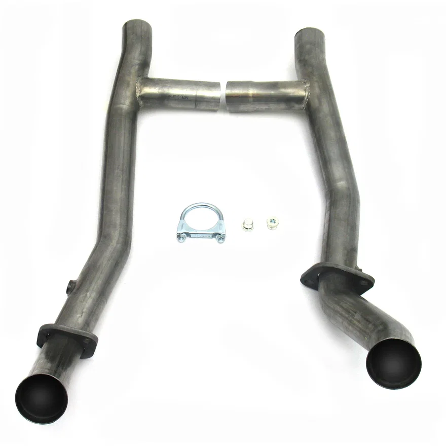 Performance Exhaust 1651SH 2.5" Stainless Steel Mid-Pipe H-Pipe for 1650, 289/302, T-5 Transmission for Ford Mustang