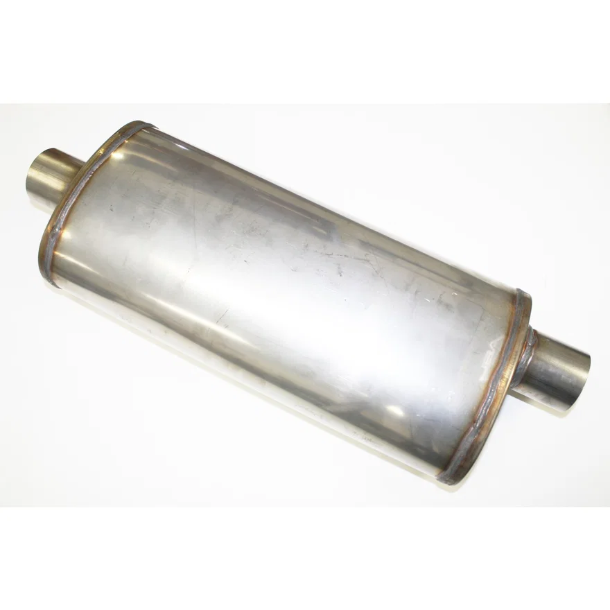 Performance Exhaust 40-251800 "Universal" Straight-Through Style 304SS Muffler 18"x8"x5" 2.5" Inlet Diameter Offset/Center