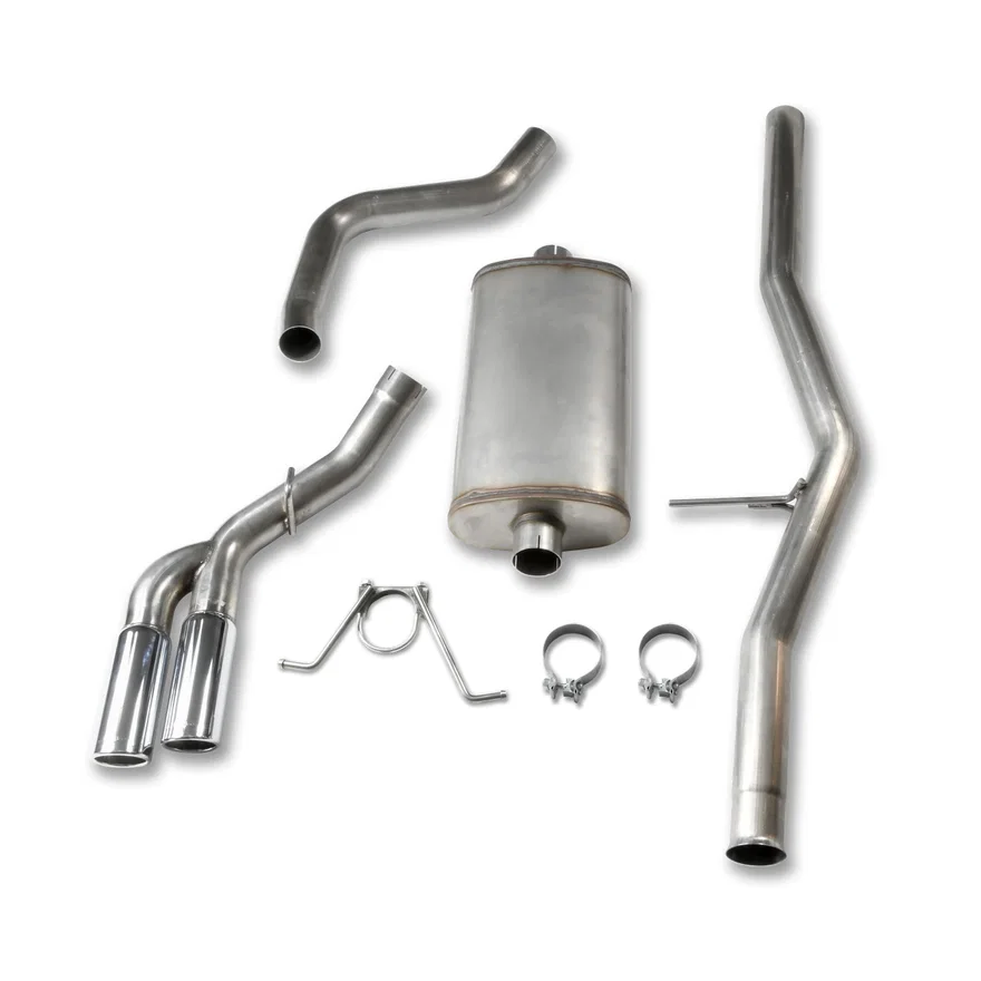 Cat Back Exhaust 3"  304 SS 2004-2019 Chevy/GMC Trucks 4.8-5.3L 2/4 WD Double Cab (EXT) and Crew Cab models only  Dual Side Swept Tips