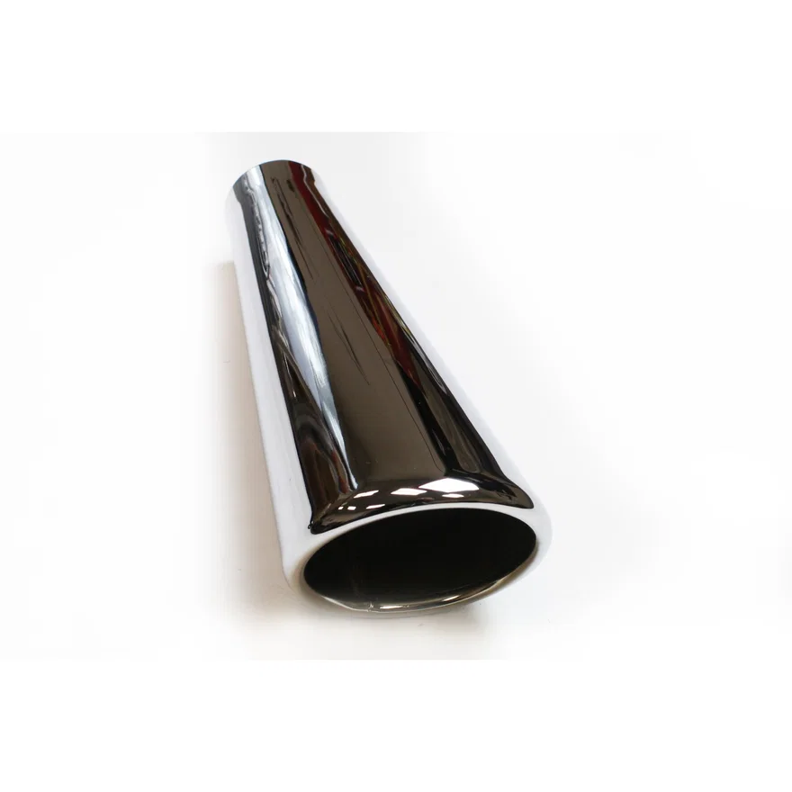 Performance Exhaust  12-8211 2" x 4" x 11" Rolled S/S Chrome Trumpet Tip - Weld on