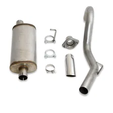 Cat Back Exhaust 2000-2006 JEEP TJ Wrangler 2.5/4.0L 304SS Single rear image 1
