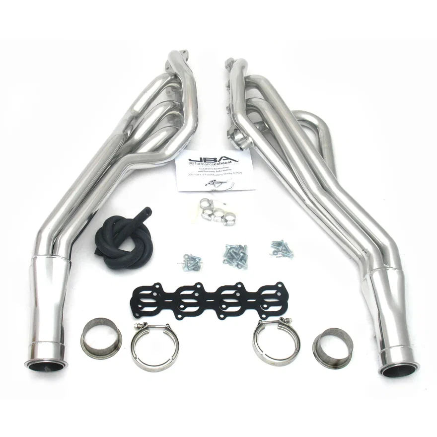 2007-2014 GT500  Long Tube 5.4/5.8L Silver Ctd for Ford Mustang