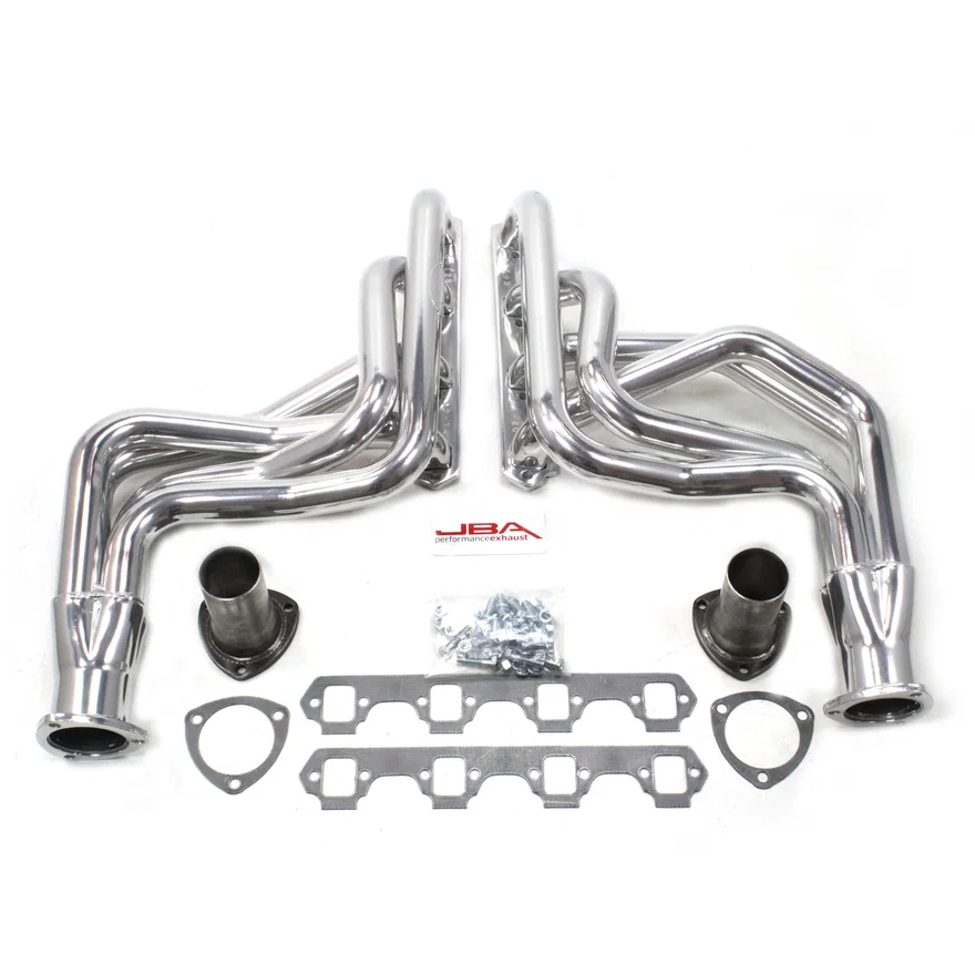 Long Tube 260-351 Slvr Ctd for 1965-1973 Mustang