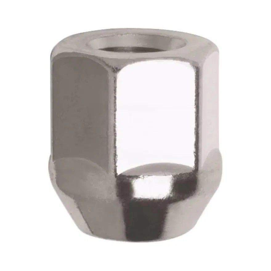 Acorn Bulge Open End Lug Nut 13/16" Hex 1/2"-20 Zinc Bulk