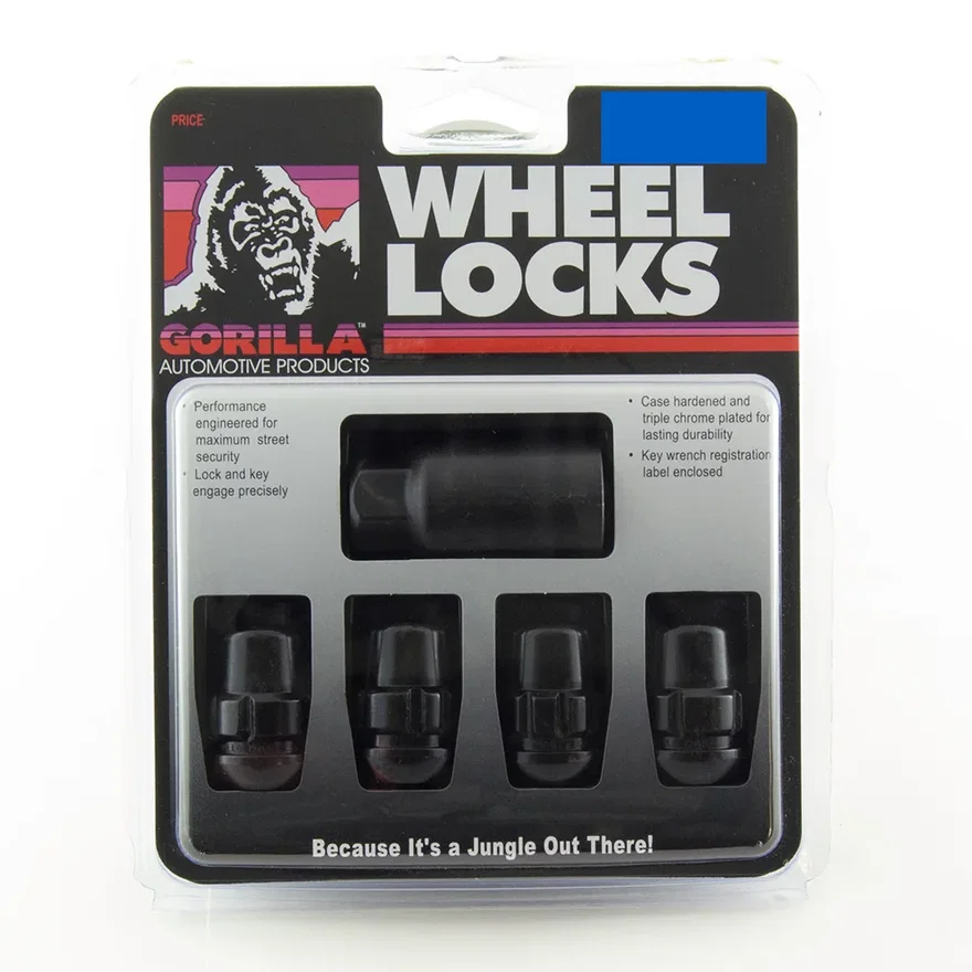 Original Gorilla Lock Set Ball Seat 12mm x 1.50 Black Set of 4