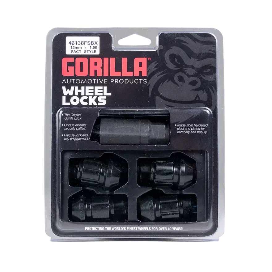 Factory Style Lock Nut 3/4" Hex 12mm x 1.50 Black -4 Pack