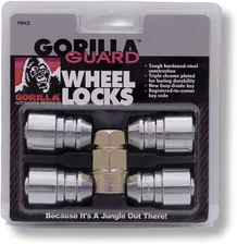 Guard Lock Set Acorn Bulge 3/4"&13/16" Dual Hex 14x1.5 Chrome Set of 4 image 1