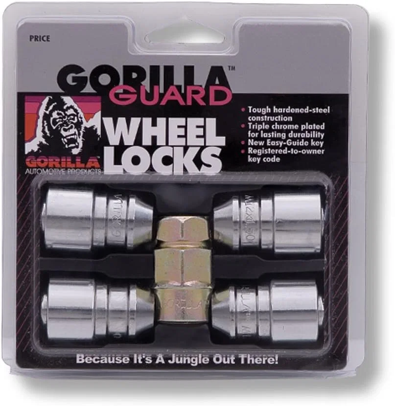 Guard Lock Set Acorn Bulge 3/4"&13/16" Dual Hex 14x1.5 Chrome Set of 4