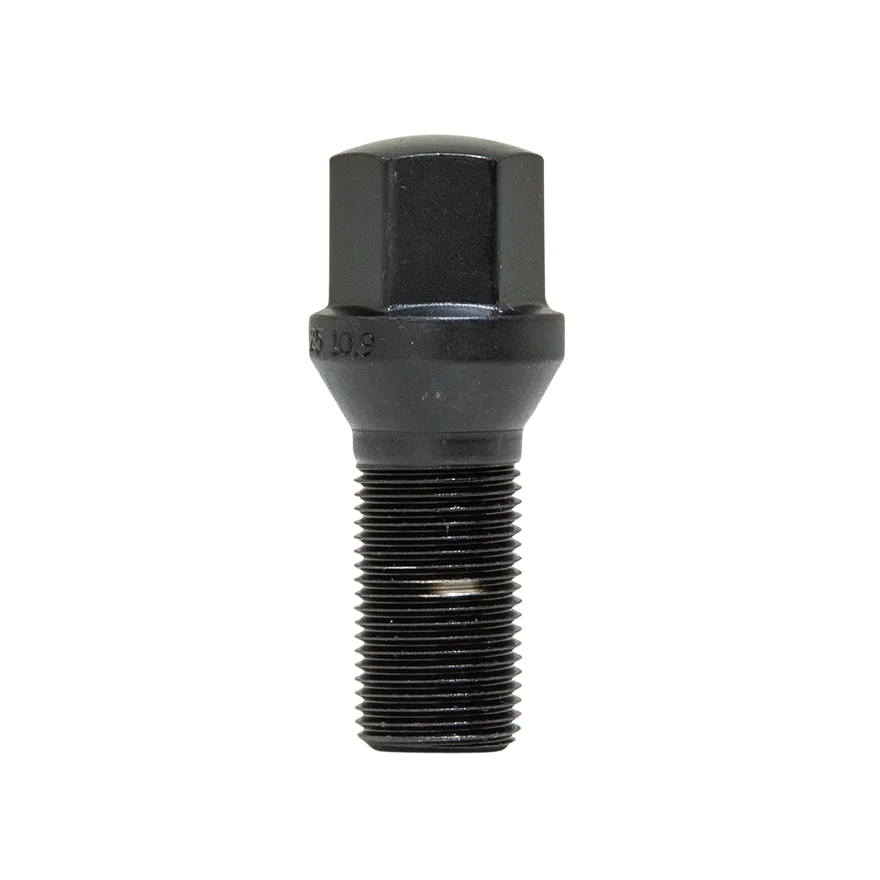 Conical Seat Lug Bolt 17mm Hex 15mm x 1.25 Black 28mm Thread Length Bulk for Mercedes-Benz