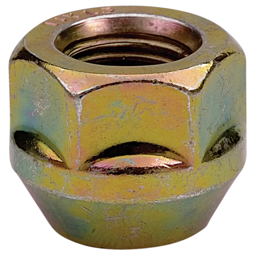 Acorn Bulge Open End Lug Nut 7/8" (22mm) Hex 14mm x 1.50 Zinc Bulk