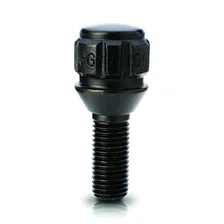 Conical Seat Lug Bolt Lock Set 12mm x 1.50 Black 28mm Thread Length Set of 4 image 1