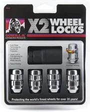 X2 Lock Set Acorn 3/4" & 13/16" Dual Hex- 12mm x 1.50 Chrome Set of 4 image 1