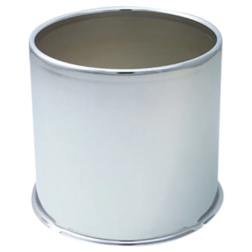 Push Thru Center Cap Open End Chrome Steel 4.9in OD 5.15in Overall Length