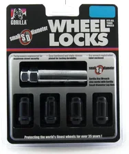 Small Diam Spline Duplex Lock Set 13/16" & 7/8" Key 14mm x 1.50 Black Set of 4 image 1