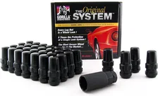 Original Gorilla Lock System Duplex Acorn 13/16"&7/8" Dual Hex 14x1.5 Black 32Pk image 2