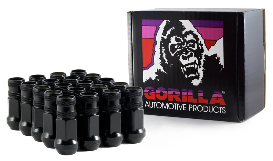 Forged Steel Racing Open End Lug Nuts 12mm x 1.50 3/4" Hex Black Set of 20