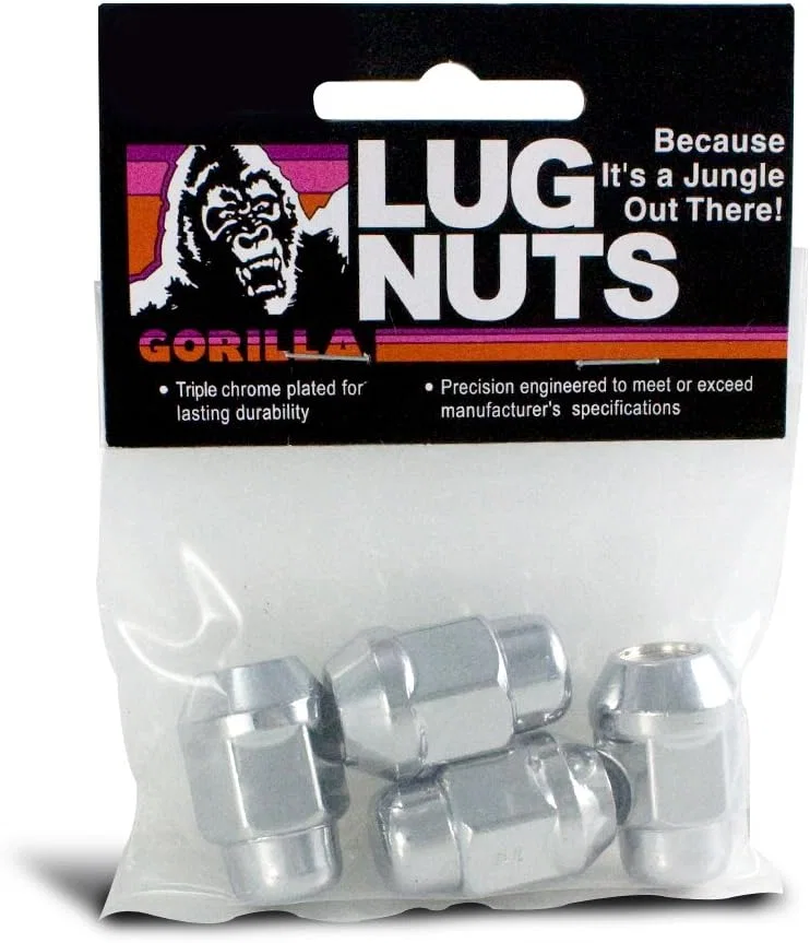 Acorn Bulge 3/4" Hex 14mm x 1.50 Chrome Pack of 4 Lug Nuts