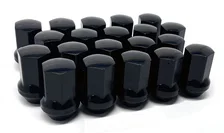 5 LUG Factory Style Bulge Lug Nut 13/16" Hex 14mm x 1.50 Black Bulk image 1